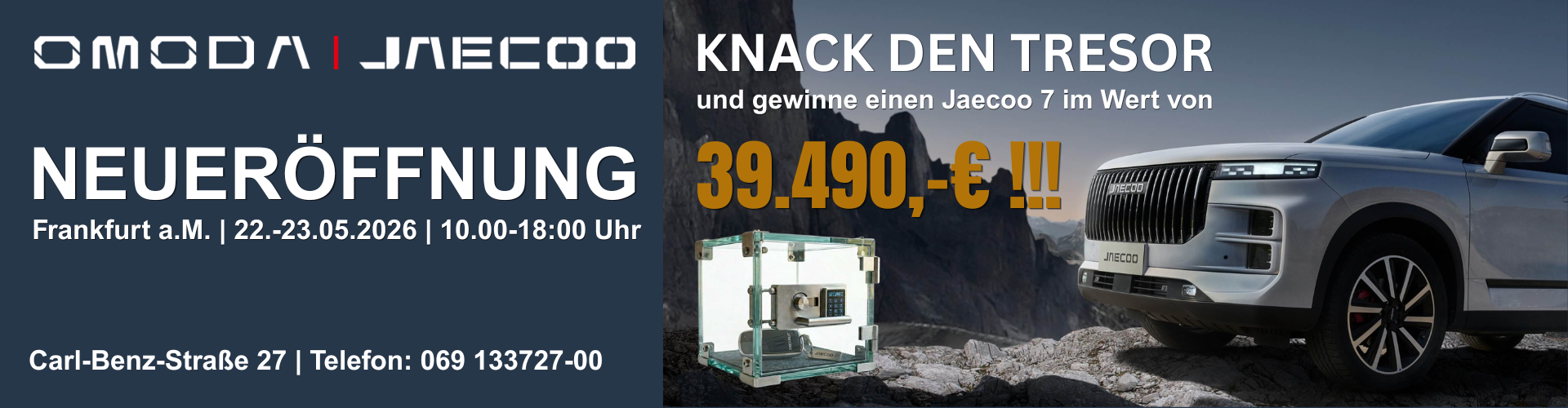 Neueröffnung Omoda & Jaecoo | Jochem Gruppe Neueröffnung Omoda & Jaecoo | Das Bild zeigt Infos zu Neueröffnung