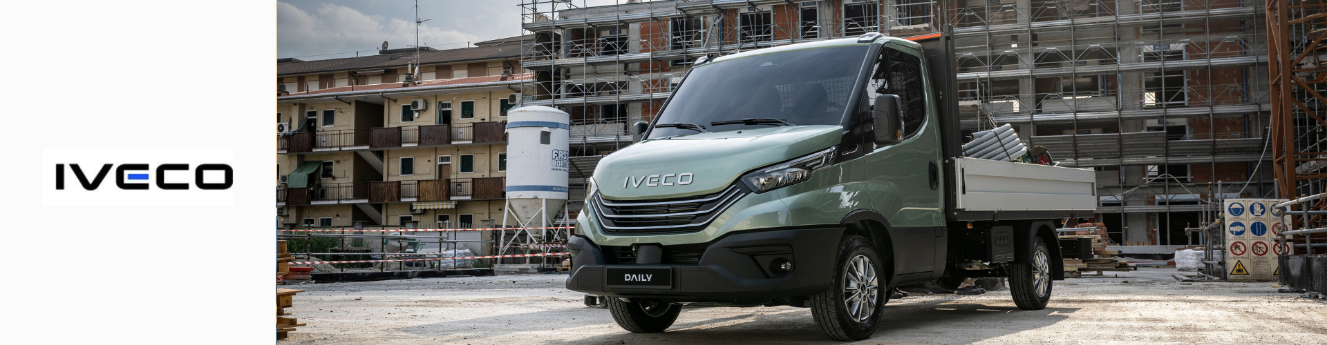 IVECO Nutzfahrzeuge | Jochem Gruppe | Auto Bäcker GmbH | Neunkirchen IVECO | Jochem Gruppe | Das Bild zeigt einen Transporter auf einer Baustelle.