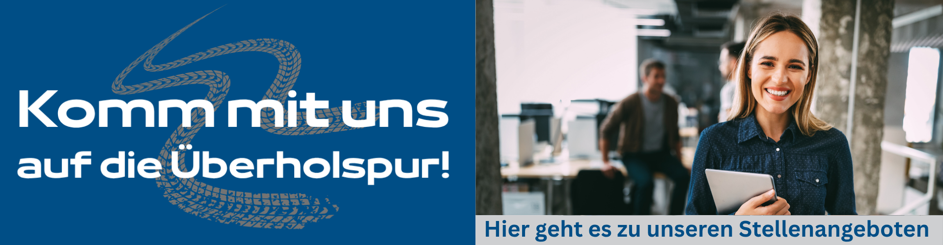 Komm mit uns auf die Überholspur | Stellenanzeigen der Jochem Gruppe Komm mit uns auf die Überholspur | Stellenanzeigen der Jochem Gruppe | Das Bild zeigt eine lachende Mitarbeiterin.